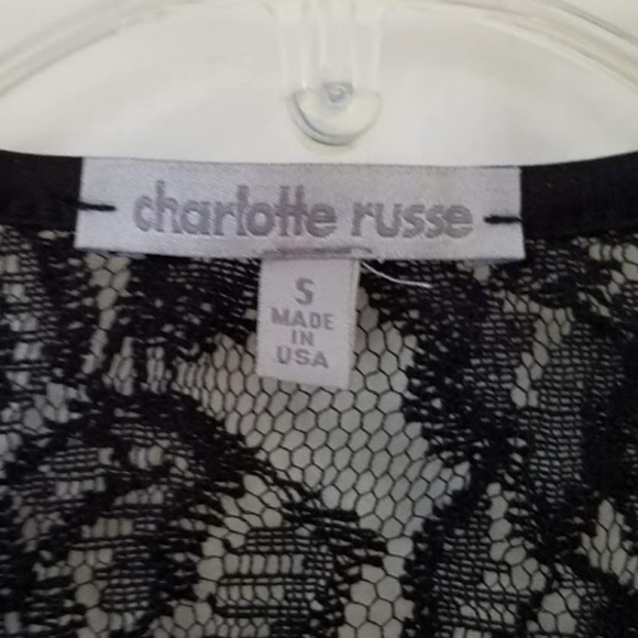 Black Lace Crop Top - Picture 3 of 5